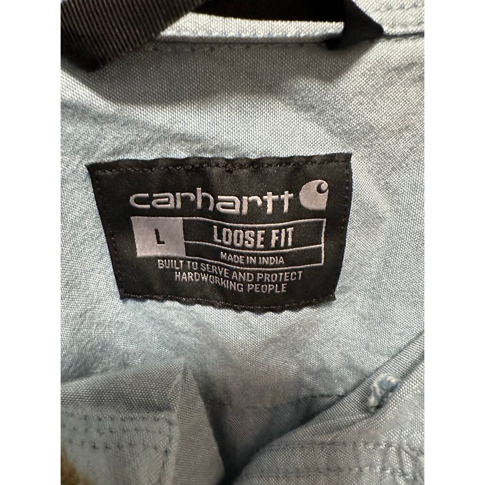Carhartt Men's Fort Loose Fit Long Sleeve Chambray Shirt, Size Large - Picture 5 of 7